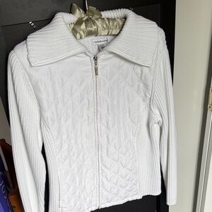 Croft & Barrow White Quilted Jacket